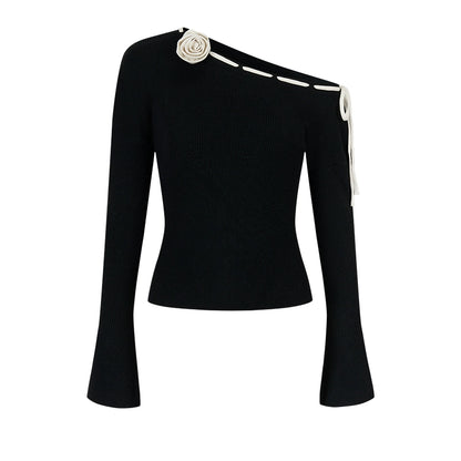 Rose Flower Knitted Top