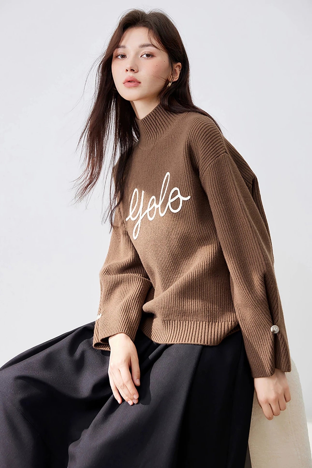 French Lazy Wind Soft Wool Knitwear