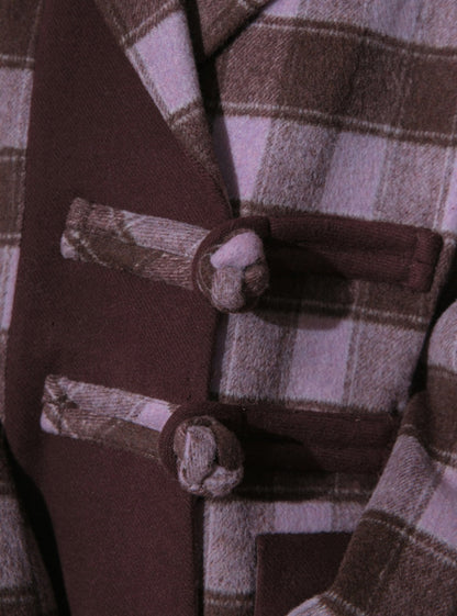 Champs-Mist Rose Tartan Wool Tweed Coat