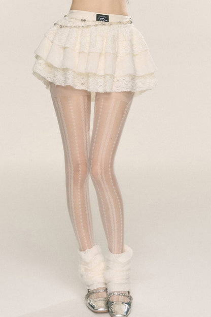 Shao Ye Eye [September 26 at 20 o'clock on sale] Shao Ye Eye Ballet Leg Essence Lace Cake Skirt Girl Early Autumn