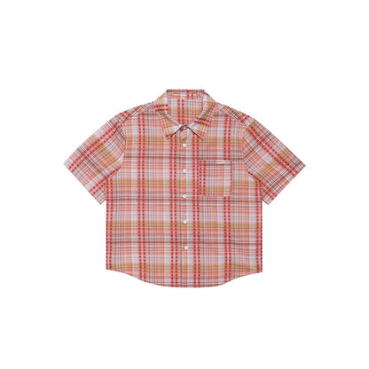 Embroidered Check Summer Shirt