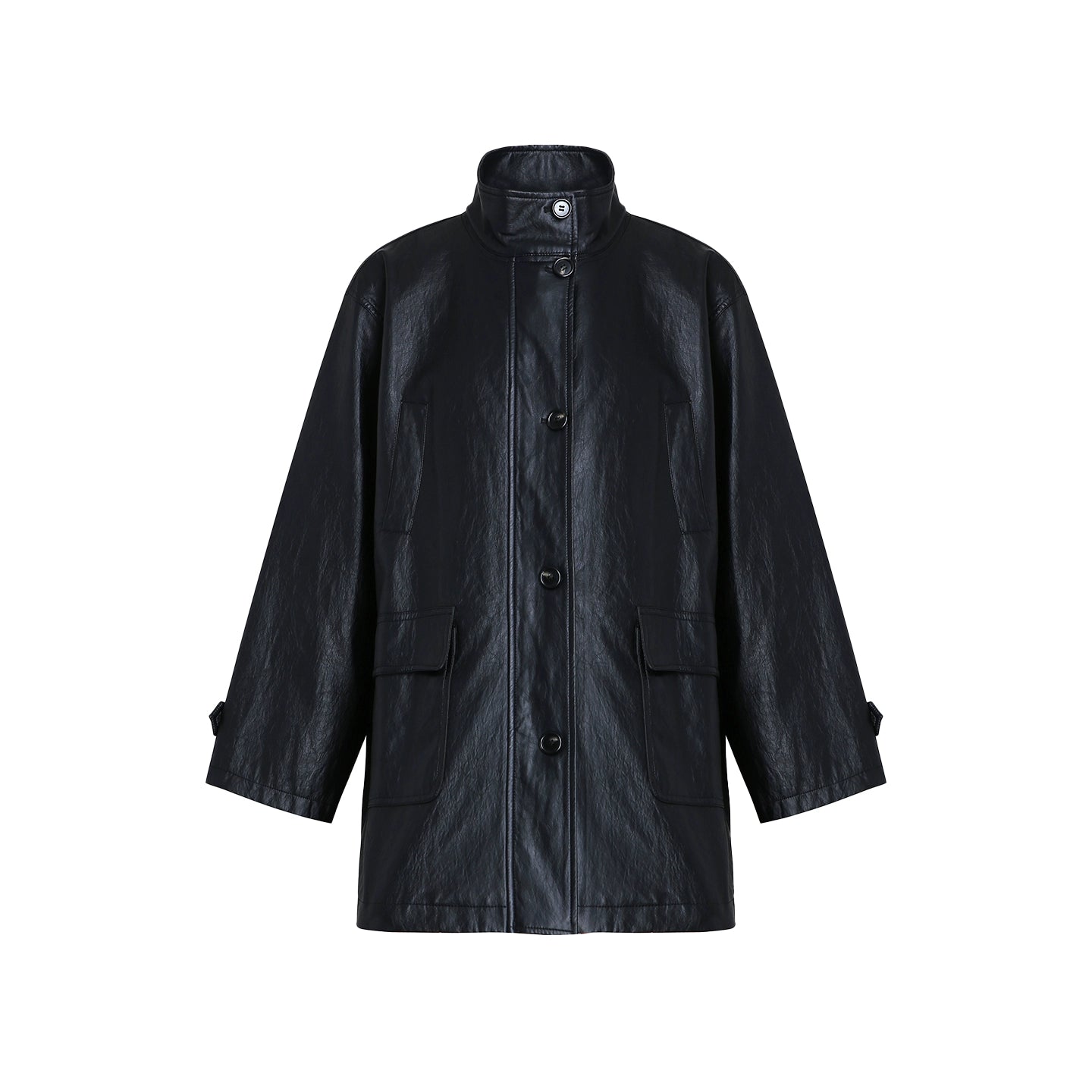 Soft Leather Multi-Pocket Jacket