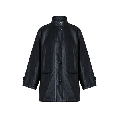 Soft Leather Multi-Pocket Jacket