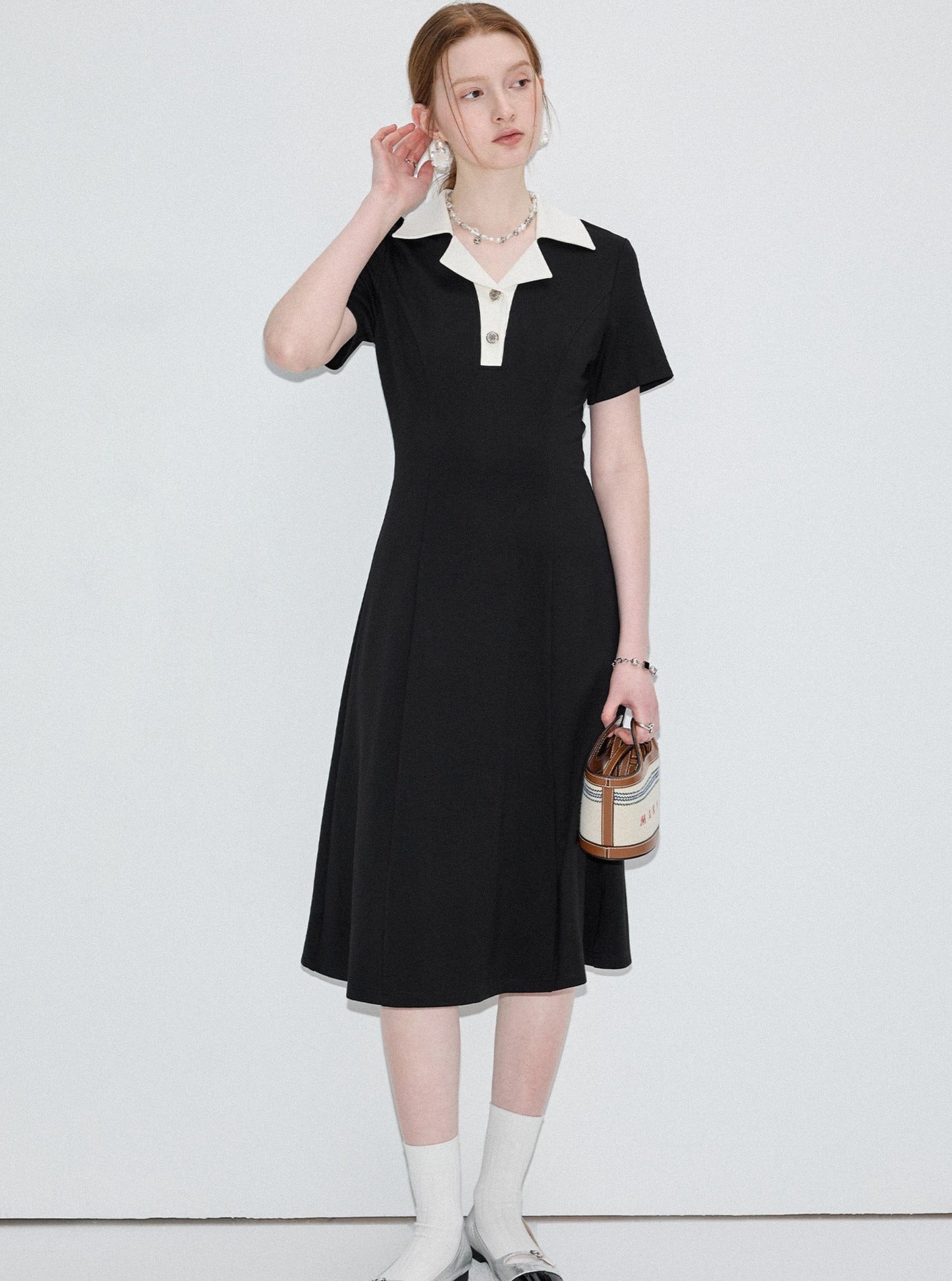 New Design Sense Polo Neck Dress