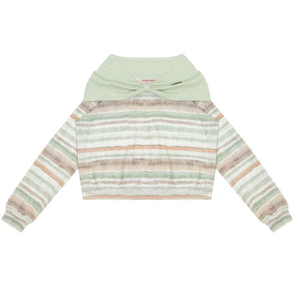 Spring Mist Striped Knit Top