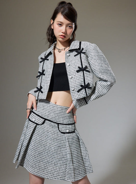 Jacket High Waist Skirt Two-piece Set