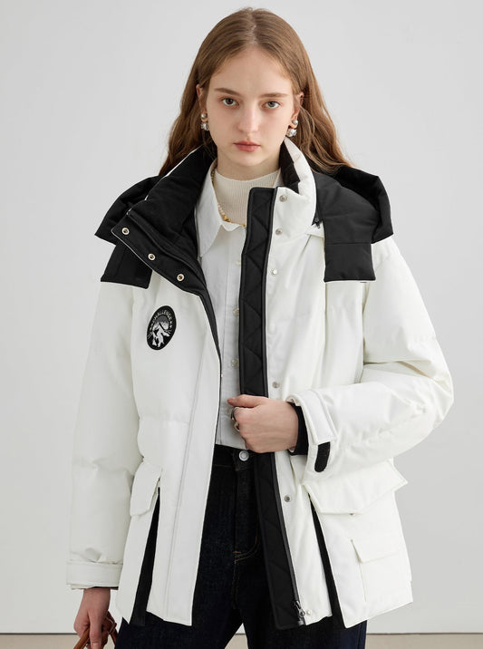 Hooded College Style Jacket