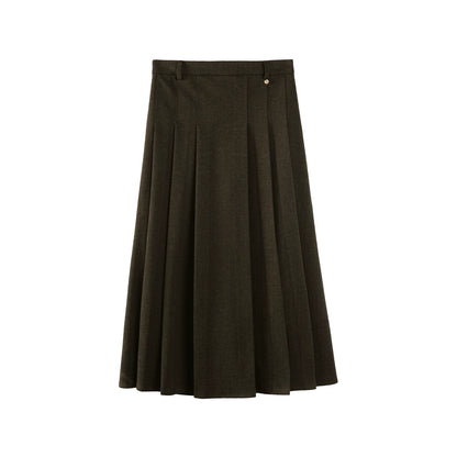 French Woolen Pleated Skirt