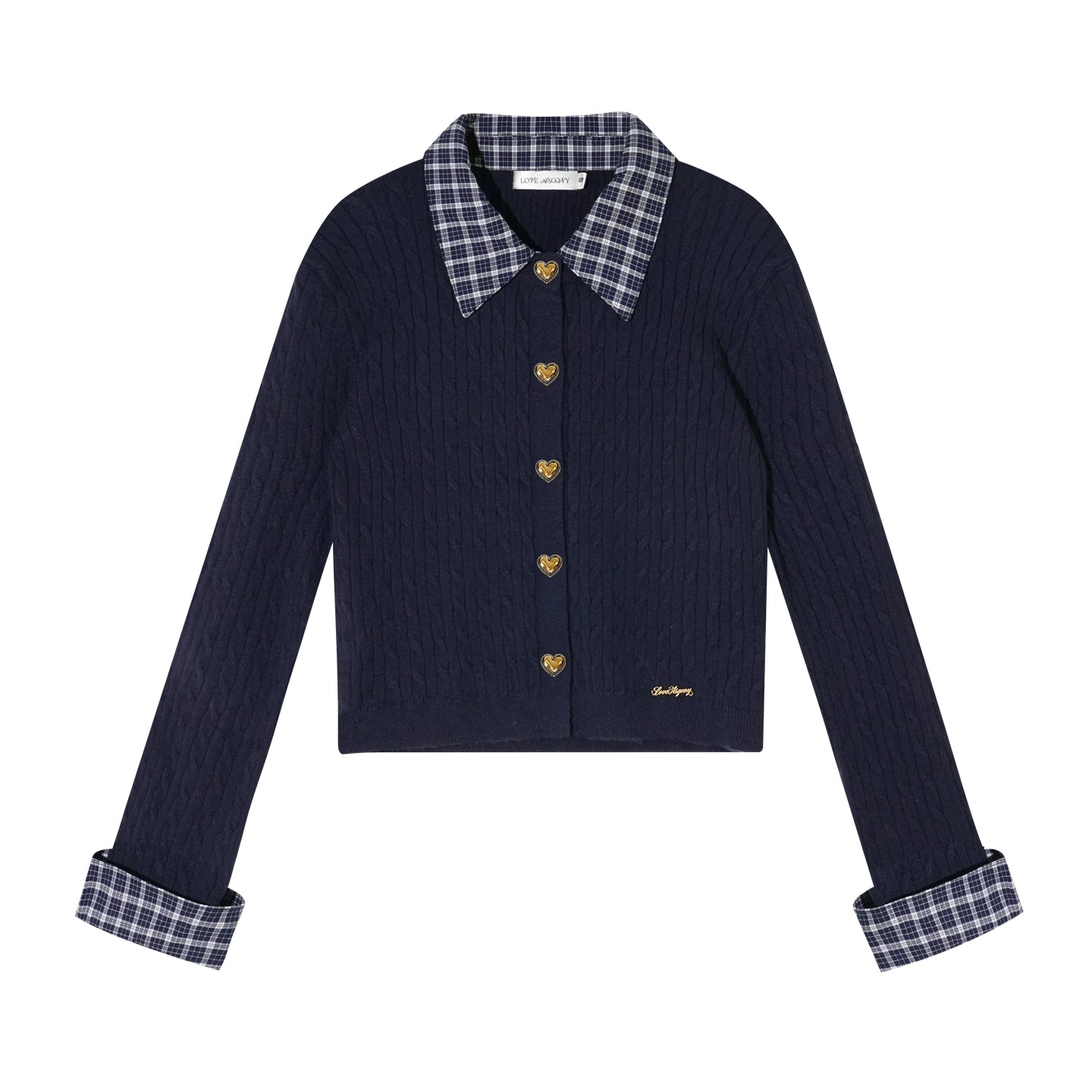 Wool Blend Plaid Knit Top