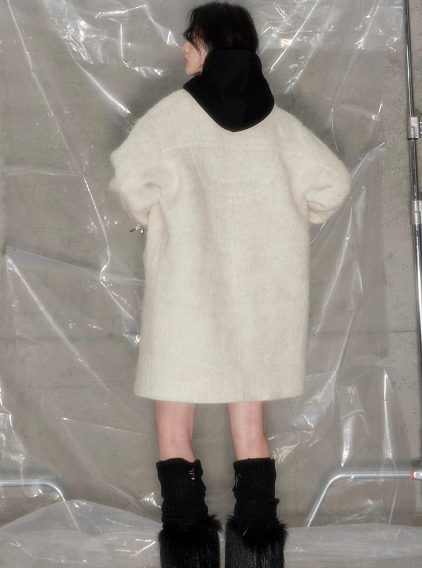 ORIGINAL DESIGN STUDDED SHEEP WOOL COAT