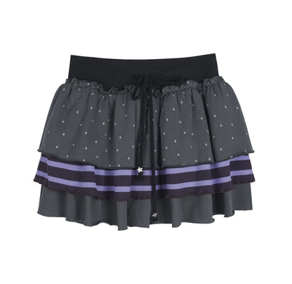 Purple Polka Dot Cake Skirt