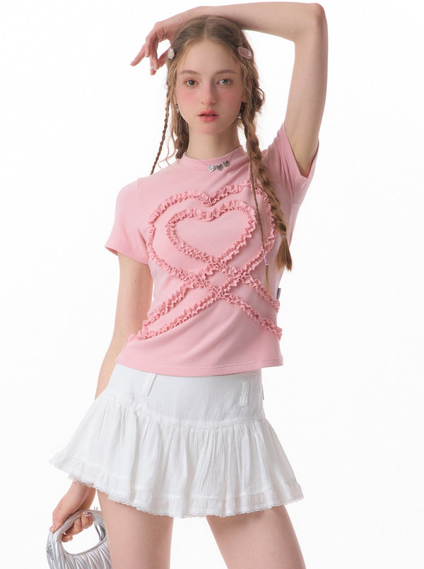 American Retro Round Neck Top