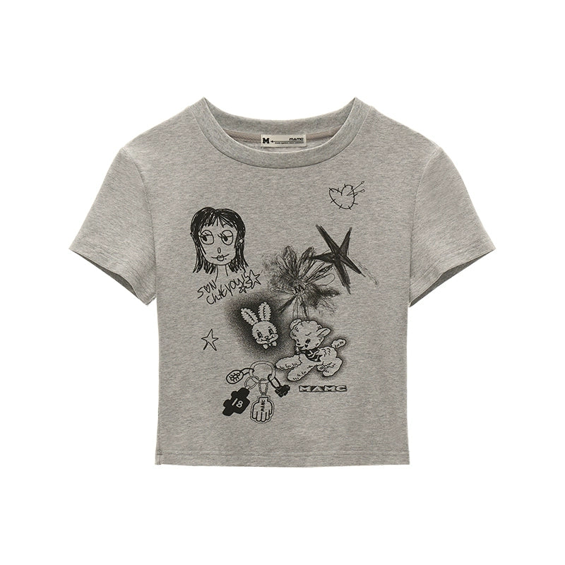 Sweet Graffiti Slim Fit Top