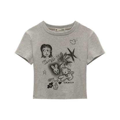 Sweet Graffiti Slim Fit Top