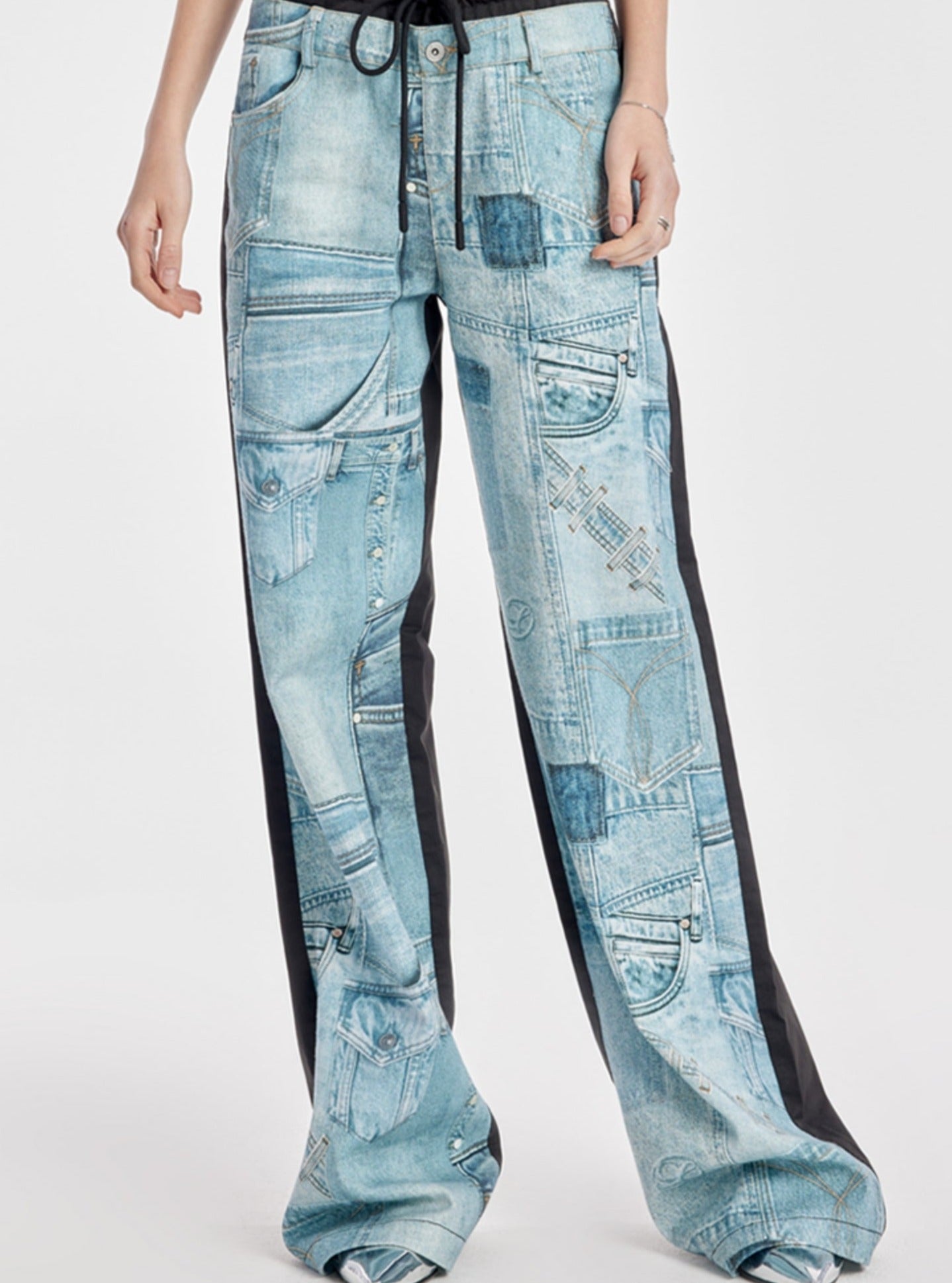 Ether Blue Stitched Jeans