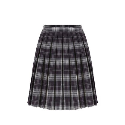 Cotton Plaid A-Line Skirt