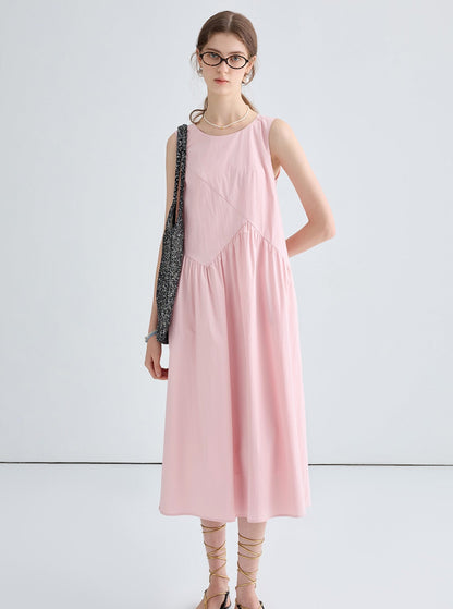 Temperament Irregular Stitched Vest Dress