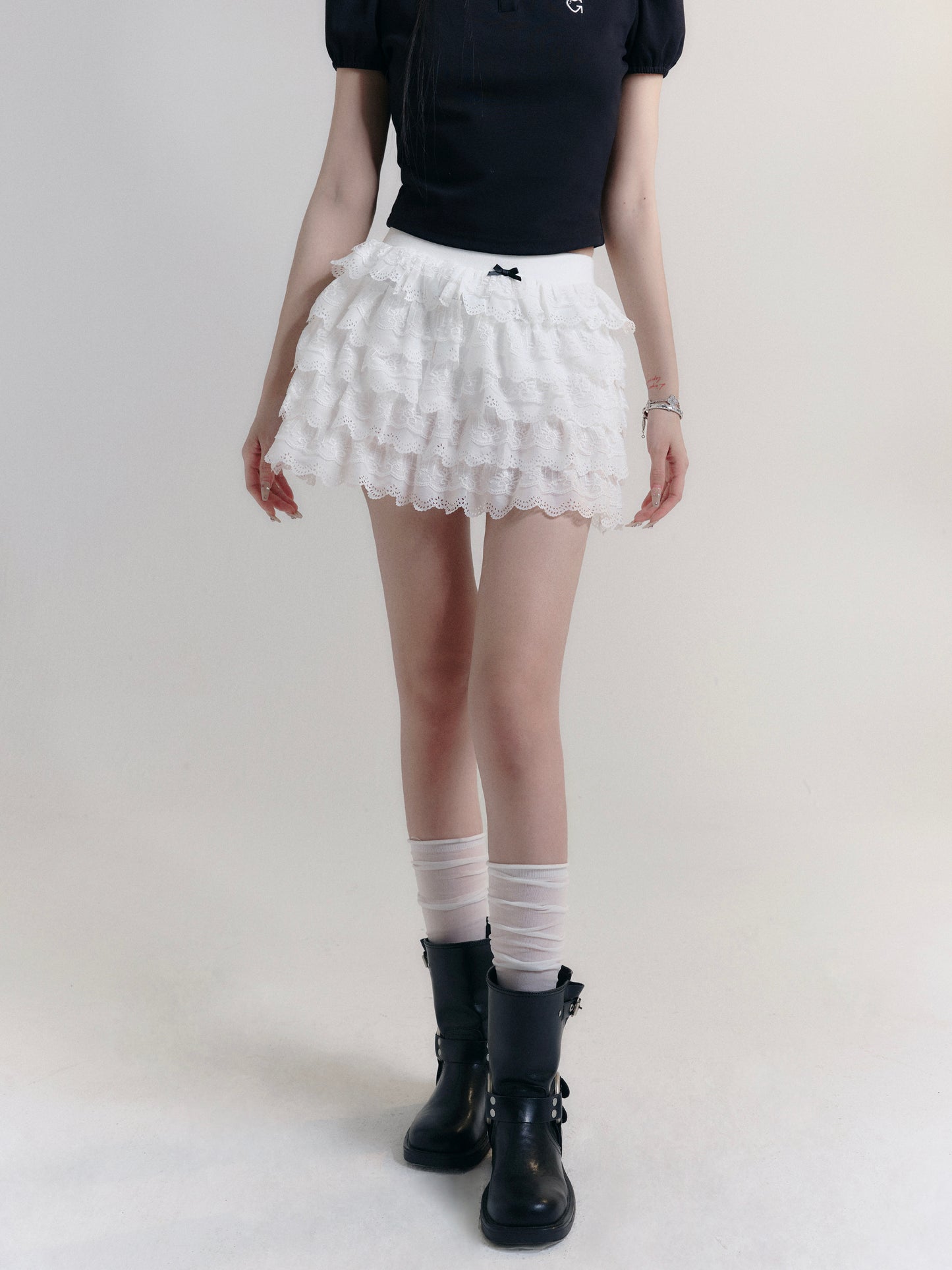 Sweetheart Sweet Cream Cake Skirt