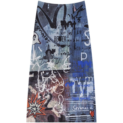 Vintage High-Waist Maxi Skirt