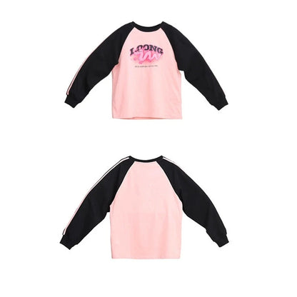 Black Pink Raglan Dragon Sweatshirt