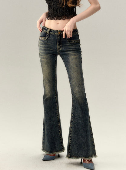 Slim Fit Flared Jeanshose