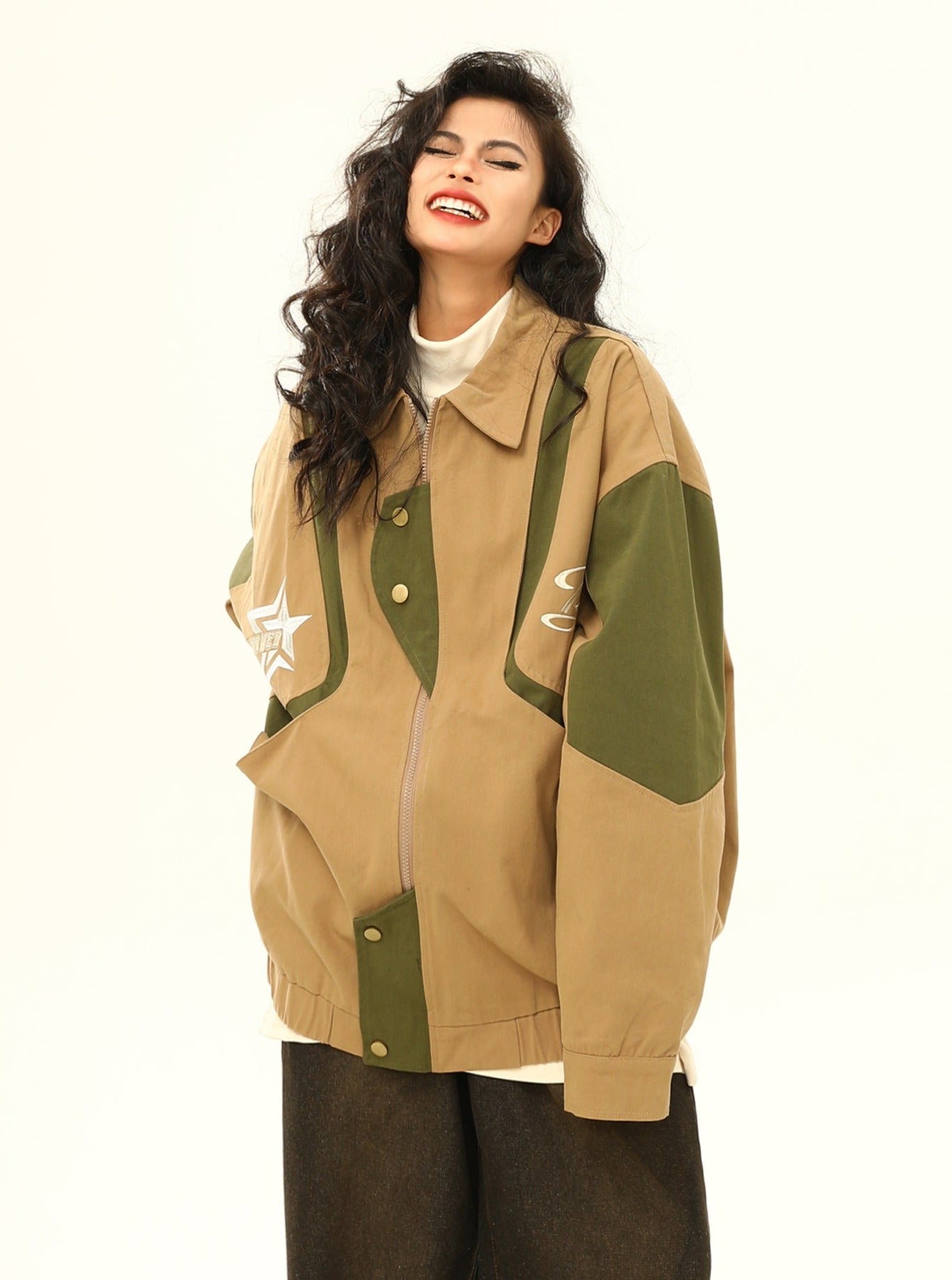 American cargo retro lapel jacket