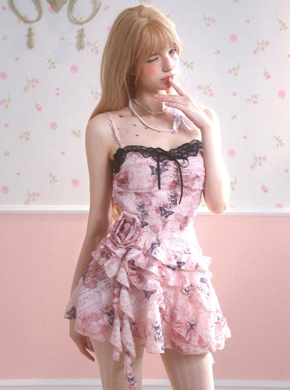 Beautiful Pink Butterfly Dress