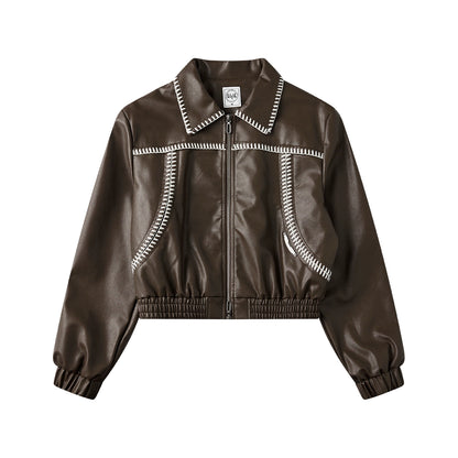 MAILLARD LEATHER MOTORCYCLE JACKET