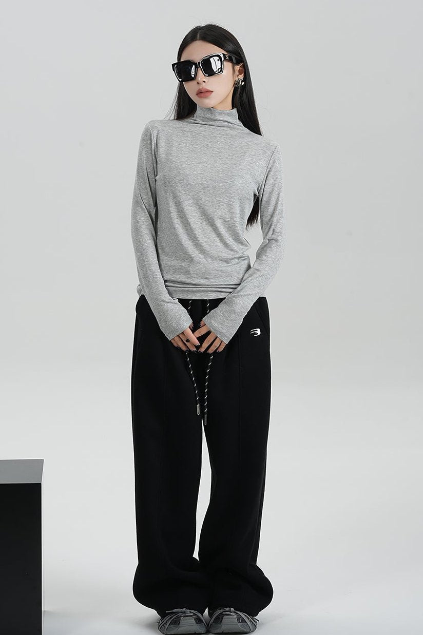 Fleece Thickened Wide-Leg Sweatpants