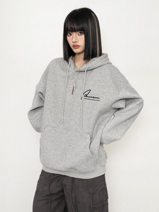 Casual Print Fall-Winter Hooded Top