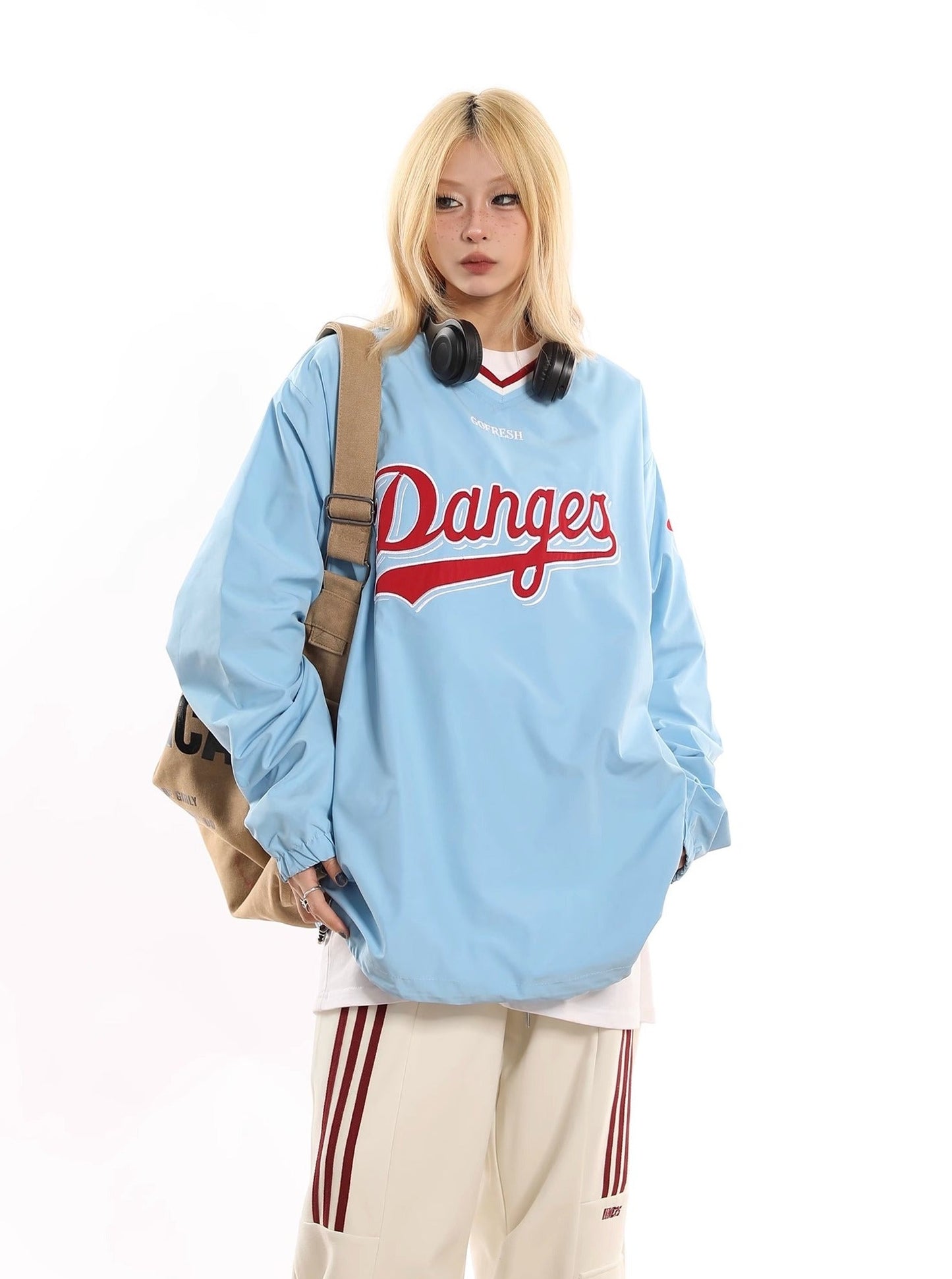 American High Street V-Neck Jersey Sweatshirt