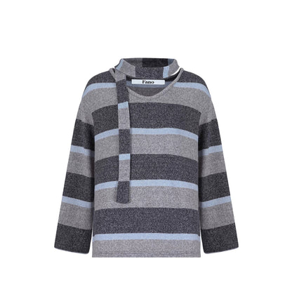 Deconstructed Ribbon Knit Sweater