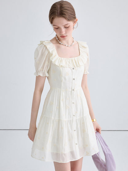 Short Sleeve Lace Tea Dress