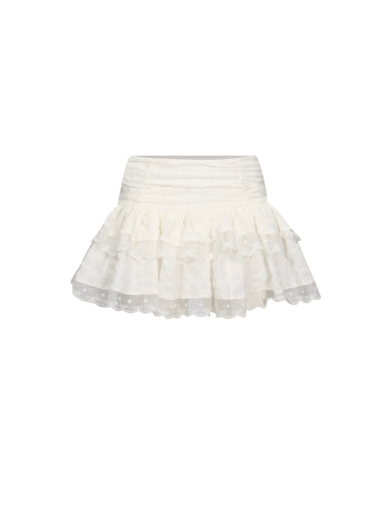 APEA Pre-Fall Sweet Sexy Lace Lace Cake Hakama Women's Casual Design Sense Slim Versatile Skirt