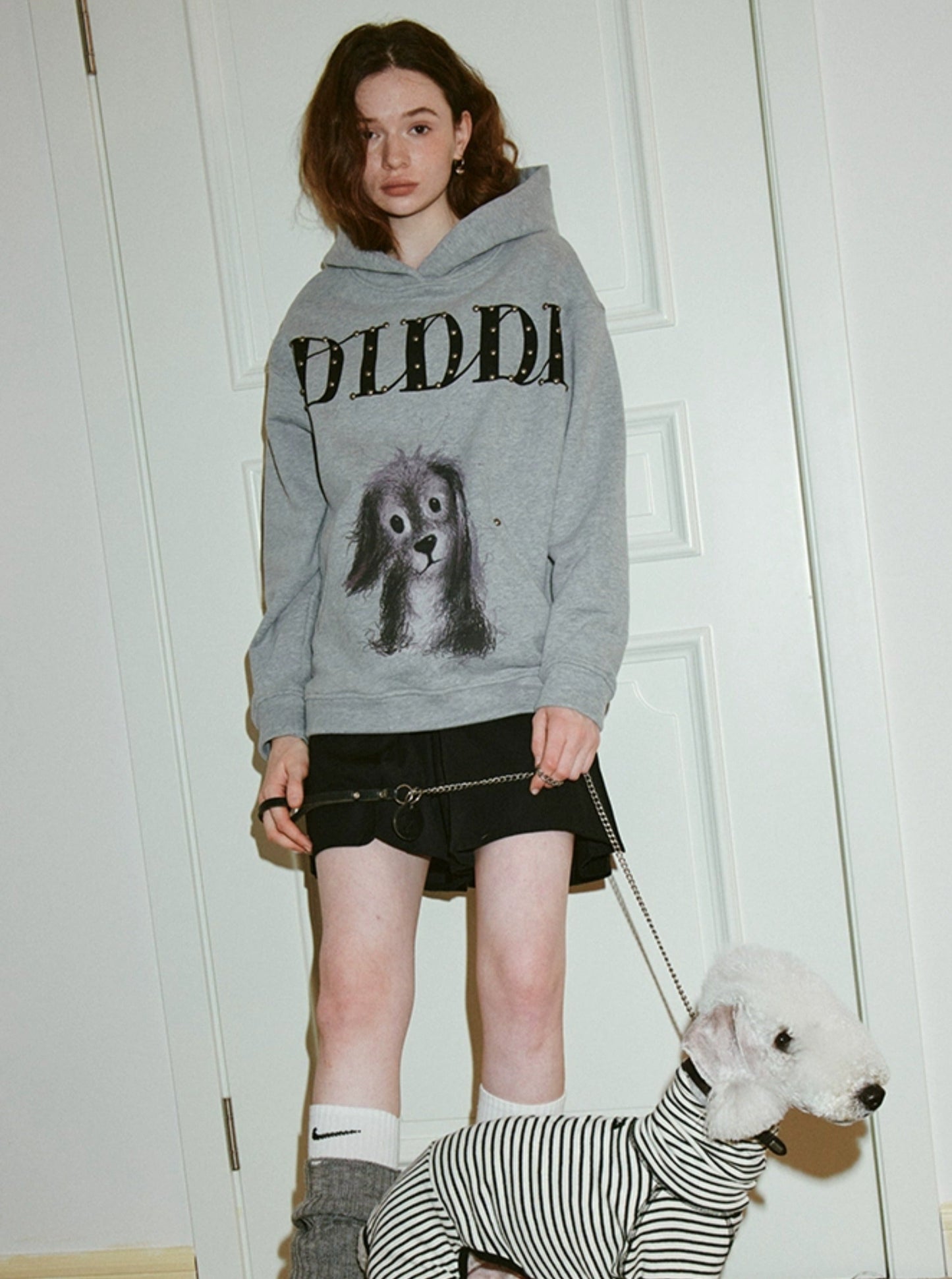 Hundedruck mit Kapuze -Sweatshirt