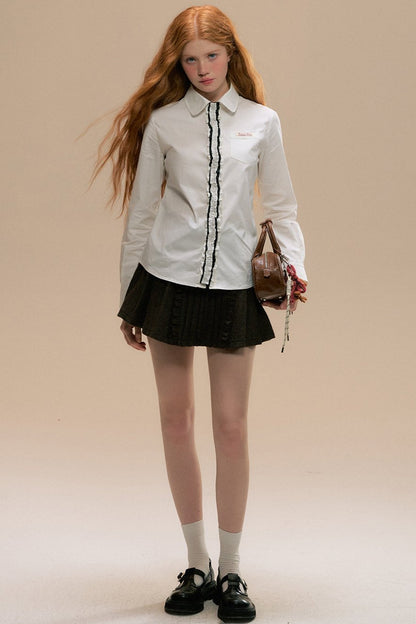 DOLL COLLAR LACE SHIRT