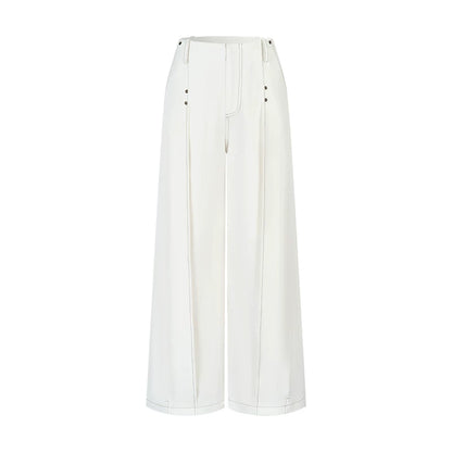Double Pleated Wide-Leg Pants