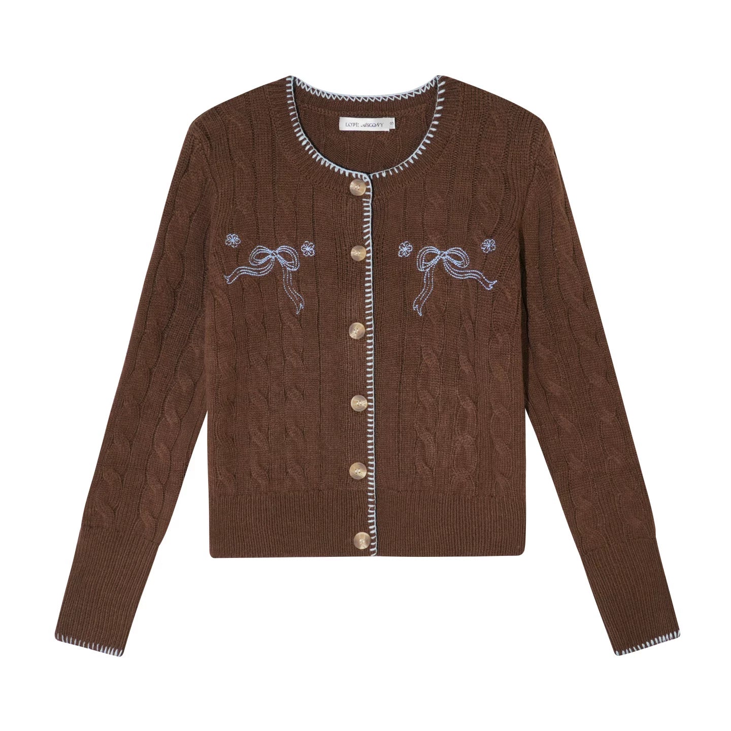 Rice Bead Embroidery Cardigan