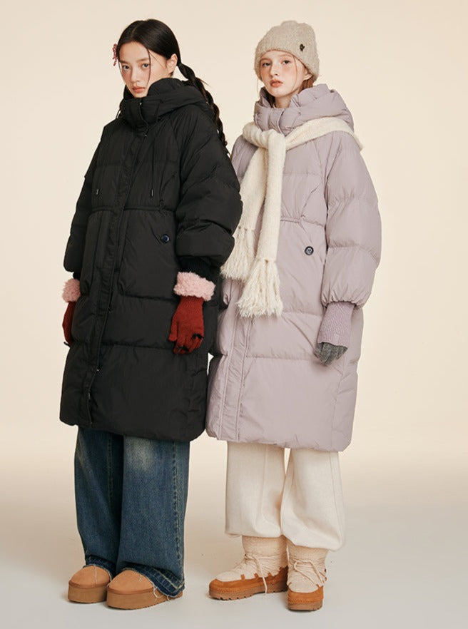 Long Hooded Down Thickened Warm Bread Jacket