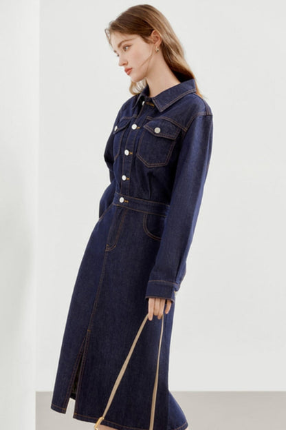 Vintage Waist Denim Dress