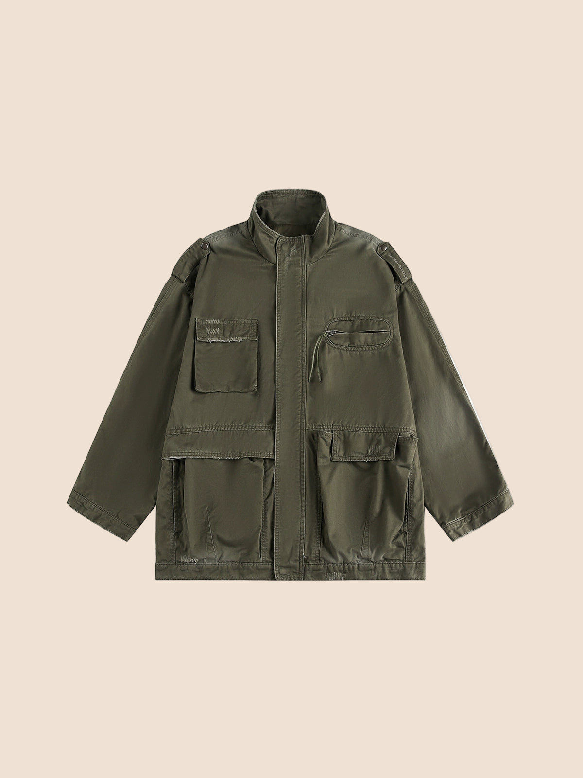 American Vintage Distressed Cargo Jacket