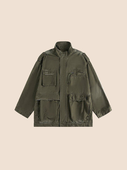 American Vintage Distressed Cargo Jacket