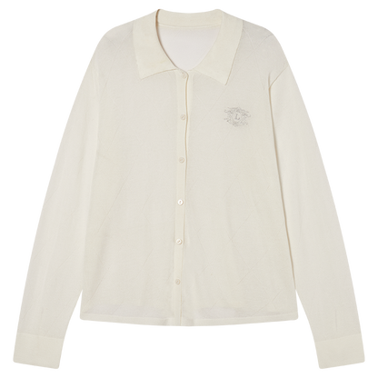 Summer Embroidered Knit Shirt