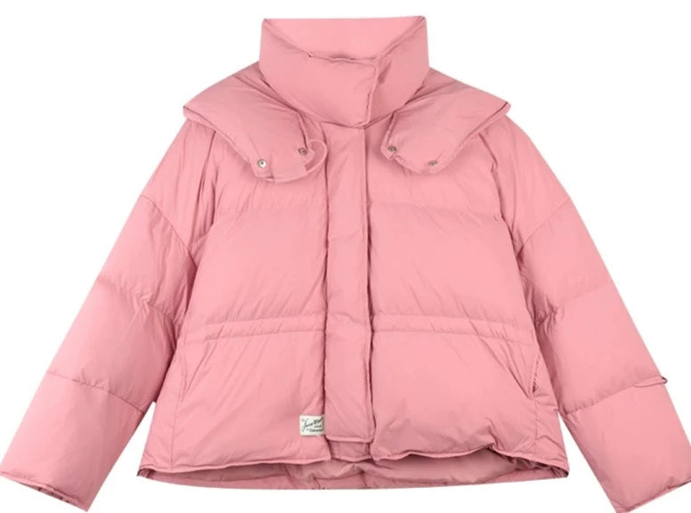 Hooded Loose Thickened Duck Down Jacket