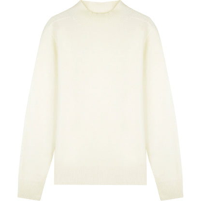 Ｗool semi-turtleneck tops