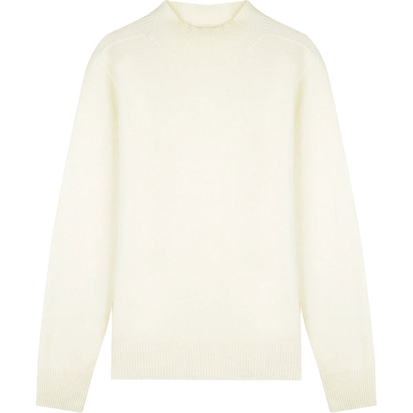 Wool semi-turtleneck tops
