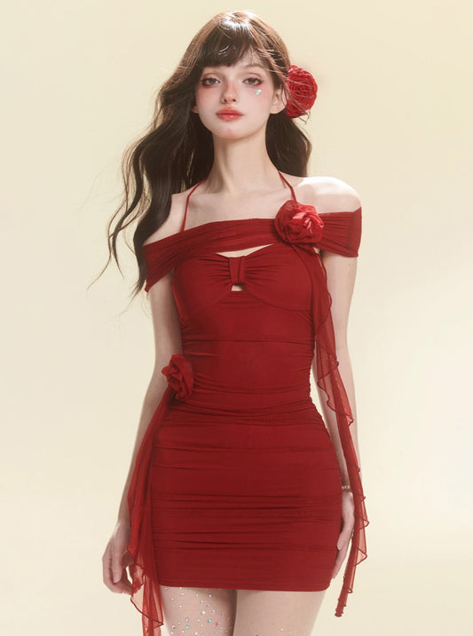 Pure Desire Red Hip Dress