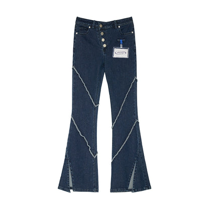 American style crooked crotch pants