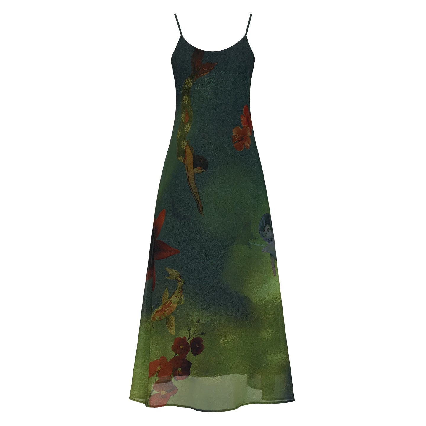 Fantasy Floral Suspender Dress