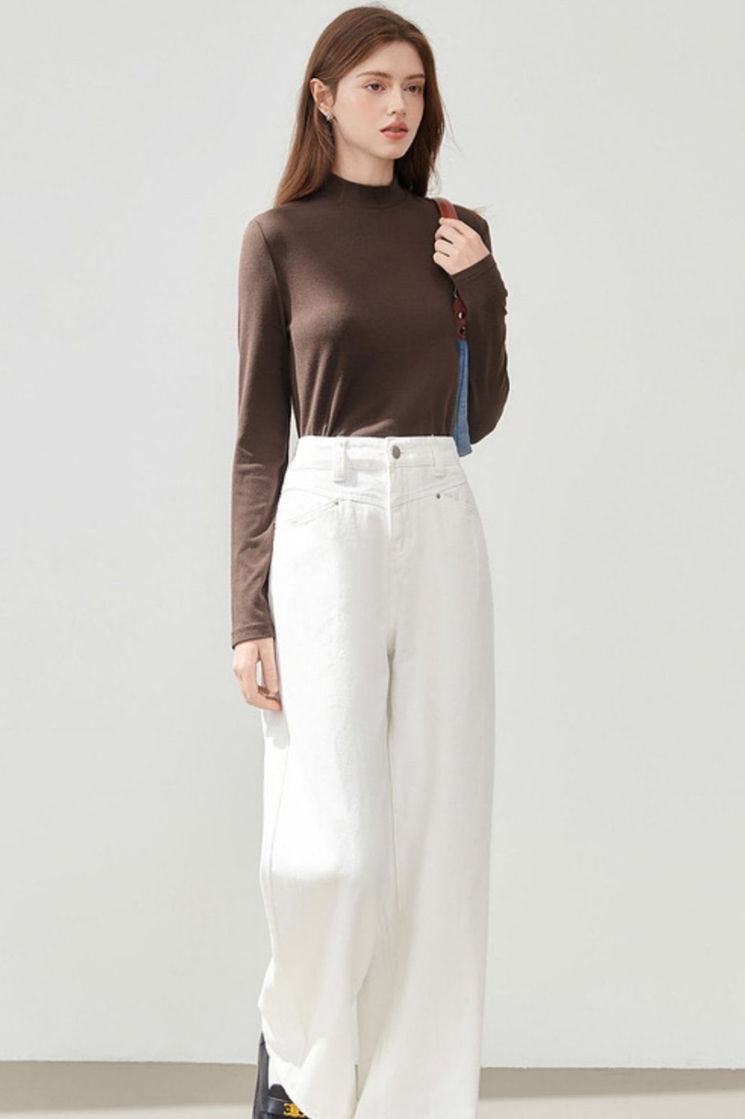 Semi-High Neck Knitted Base Shirt